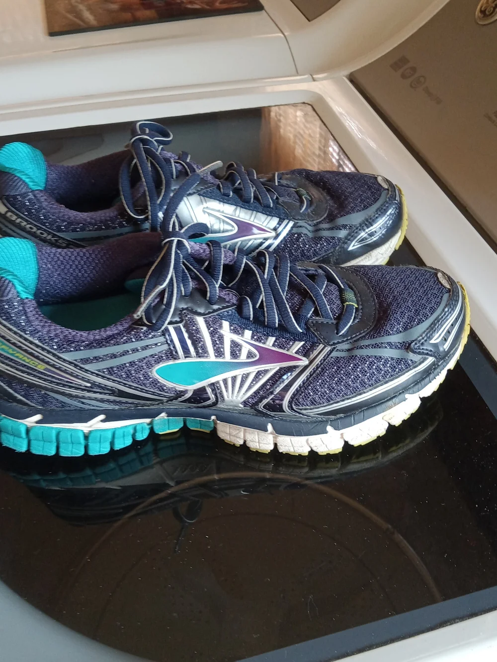 Brooks Women's Navy Purple Teal Running Shoes - Picture 3 of 7